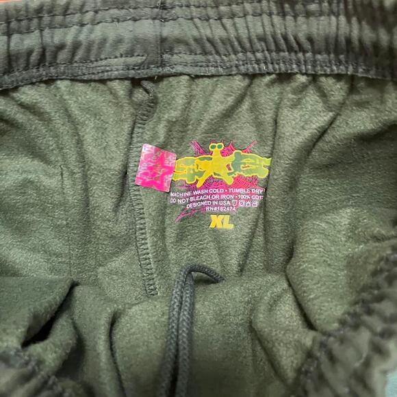 Spider Sweatpants Green Rhinestone Cuffed Joggers Streetwear XL Hood Baggy God - Picture 3 of 5